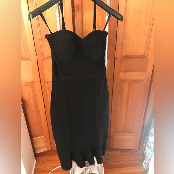 Dresses | Bebe Black Bustier Bandage Dress | Poshmark